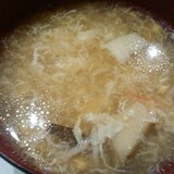 卵とカニカマとエリンギの中華風スープ☆